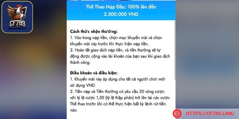 Thực hiện đúng theo hướng dẫn của từng ưu đãi